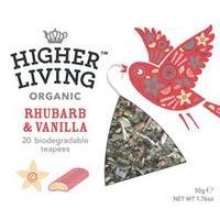 Higher Living Rhubarb and Vanilla Tea 20bag