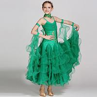 High-quality Spandex and Tulle with Appliques and Rhinestones Kids\' Dancewear Dresses (More Colors)