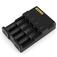 Highly Advanced Intelligence Charger i4 18650 RCR123 Ni-MH / Ni-Cd Smart Battery Charger Black