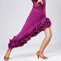high quality viscose with draped latin dance skirts for womens perform ...