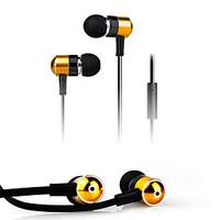 High Quality Stereo Headset In Ear Metal Earphone handsfree Headphones with Mic 3.5mm Earbuds for Player Samsung iphone