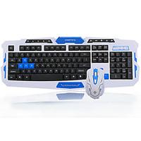 High Quality Wireless Computer Keyboard 1600DPI Mouse Battery and Mousepad Set Four Pieces a Set