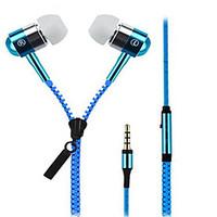 High Quality Zipper Stereo Headset with Mic/Volume Control/Noise-Cancelling for iPhone/Samsung and Others