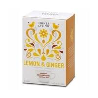 higher living lemon ginger 15bag 1 x 15bag