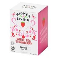 Higher Living White Strawberry Organic Tea (20 Bags x 4)