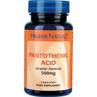 Higher Nature Pantothenic Acid 500mg 60 gel caps
