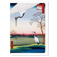 Hiroshige\'s \'Cranes at Mikawa Island\' Greeting Card