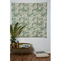 Hills Palm Print Tapestry, GREEN