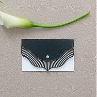 high style in black laser embossed place cards