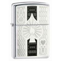 High Polish Chrome Ace Zippo Lighter