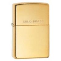 High Polish Brass With \'solid Brass\' On Lid Zippo Lighter