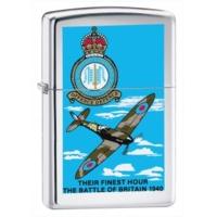 High Polish Chrome Battle Of Britain Zippo Lighter