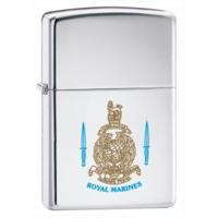 High Polish Chrome Royal Marines Zippo Lighter