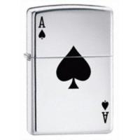 high polish chrome lucky ace zippo lighter