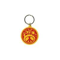 hippy peace symbol keyring