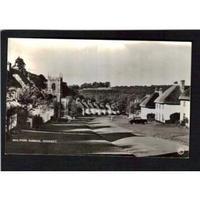 Historic black & white picture postcard (postally unused): Milton Abbas, Dorset