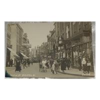 Historic black & white postcard: Castle Street, Bristol