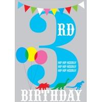 Hip 3 Dinosaur | Children\'s Birthday Card