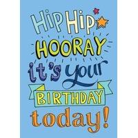 Hip Hip Hooray Birthday | Birthday Card | LL1090