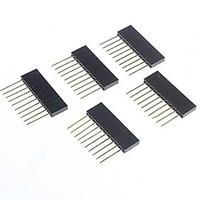 High Quality 2.5mm Pitch 10-Pin Male to Female Pin Headers for Arduino (5 PCS)