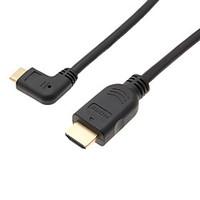 high speed 90 angle hdmi to mini hdmi cable v14 3d for camcorders tabl ...