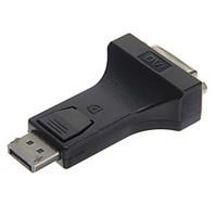 High Speed Displayport Male to DVI Female Black Adapter