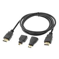 High Speed Cable with HDMI, Mini HDMI, Micro HDMI In 1.5 Meter