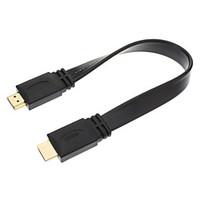 High Speed 0.3m 1.4a HDMI Flat Cable 1.4V 1080P HD 3D HDTV(Black, 0.3M)