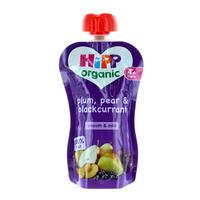 hipp 4 month organic plum pear blackcurrant pouch