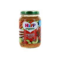 hipp 7 month organic vegetable chicken risotto jar