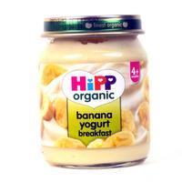 hipp 4 month organic banana yogurt breakfast