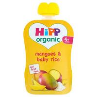 hipp 4 month organic mangoes with baby rice pouch