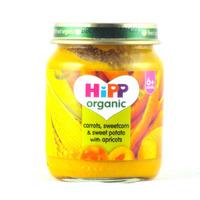 Hipp 6 Month Organic Carrots Sweetcorn Sweet Potato & Apricot Jar