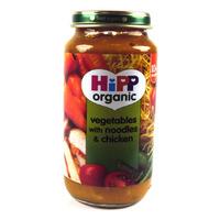 hipp 10 month organic vegetable noodles chicken jar