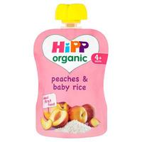 Hipp 4 Month Organic Peaches with Baby Rice Pouch