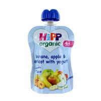 Hipp 4 Month Organic Banana Apple & Apricot Yoghurt Pouch