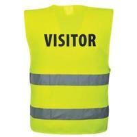high visibility visitors vest large extra large c405yerlxl