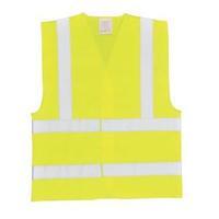 High Visibility Band and Brace Vest Polyester SmallMedium Yellow 35242