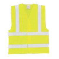 High Visibility Band and Brace Vest Polyester XXXXXLarge Yellow 35245