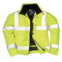 high visibility bomber jacket polyester stain resistant medium yellow