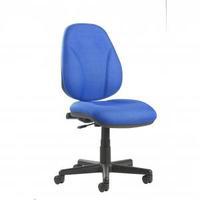 High Back Operators Chair with lumber Blue