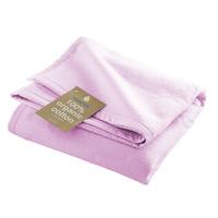 Hippychick Natural Cotton Fleece Toddler Blanket (Cot size) - Pale Pink