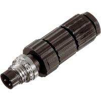 Hirschmann 933 407-100 ELST 4008 V M9.5 Straight Cable Plug 4P Black