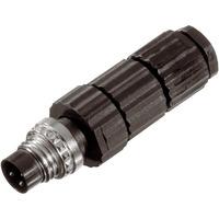 Hirschmann 933 406-100 ELST 3008 V M9.5 Straight Cable Plug 3P Black