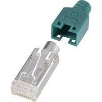 Hirose Electronic RJ45 Shielded Network Connector, Green RJ45 Plug, straight Green