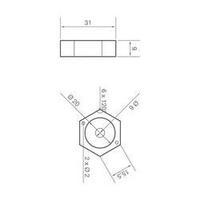 HighPower LED module Red 1 W 51.2 lm 110 ° 2 V ledxon 9008057