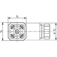 Hirschmann 932 157-100 G 4 W 1 F Connector For Control Voltage Of Black Number of pins:4