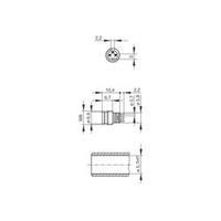 Hirschmann 933 392-001 ELST 3308 RV KH Device Connector For M8-sensors Metal, Silver (metallic)