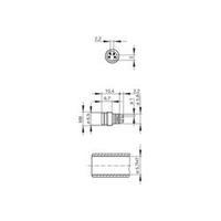 Hirschmann 933 393-001 ELST 4408 RV KM Device Connector For M8-sensors Metal, Silver (metallic)