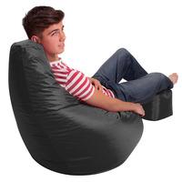 high back pod free footstool black